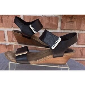 Women's Sofft Leather Sandals Black Size 9M